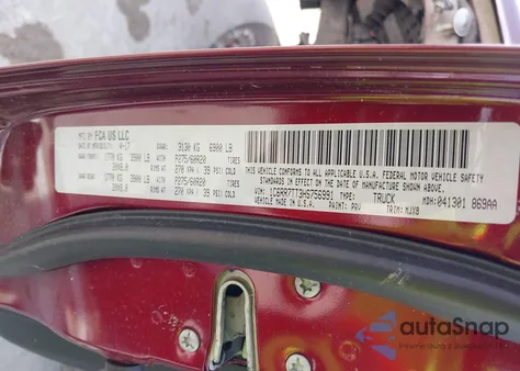 2017 Ram 1500 Big Horn 4X4 6'4 Box из США, поврежденный, VIN 1C6RR7TT3HS756991